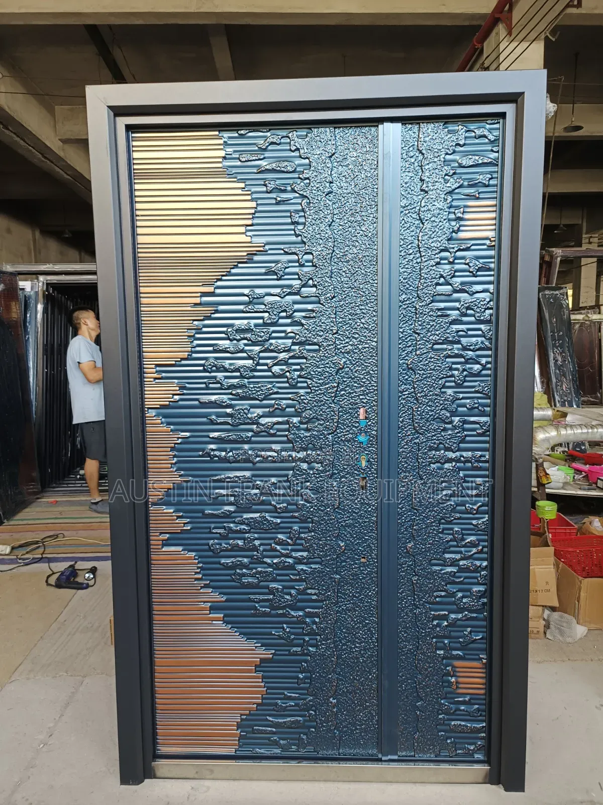 German or Turkish Copper Cast Security Door