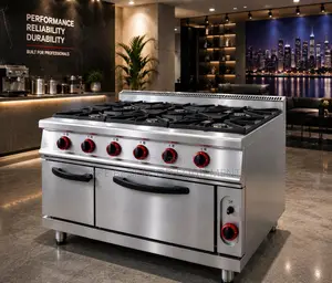 6 Burner Gas Range With Oven Gas