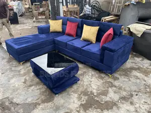 Quality Blue Sofa Lshap With Center Table