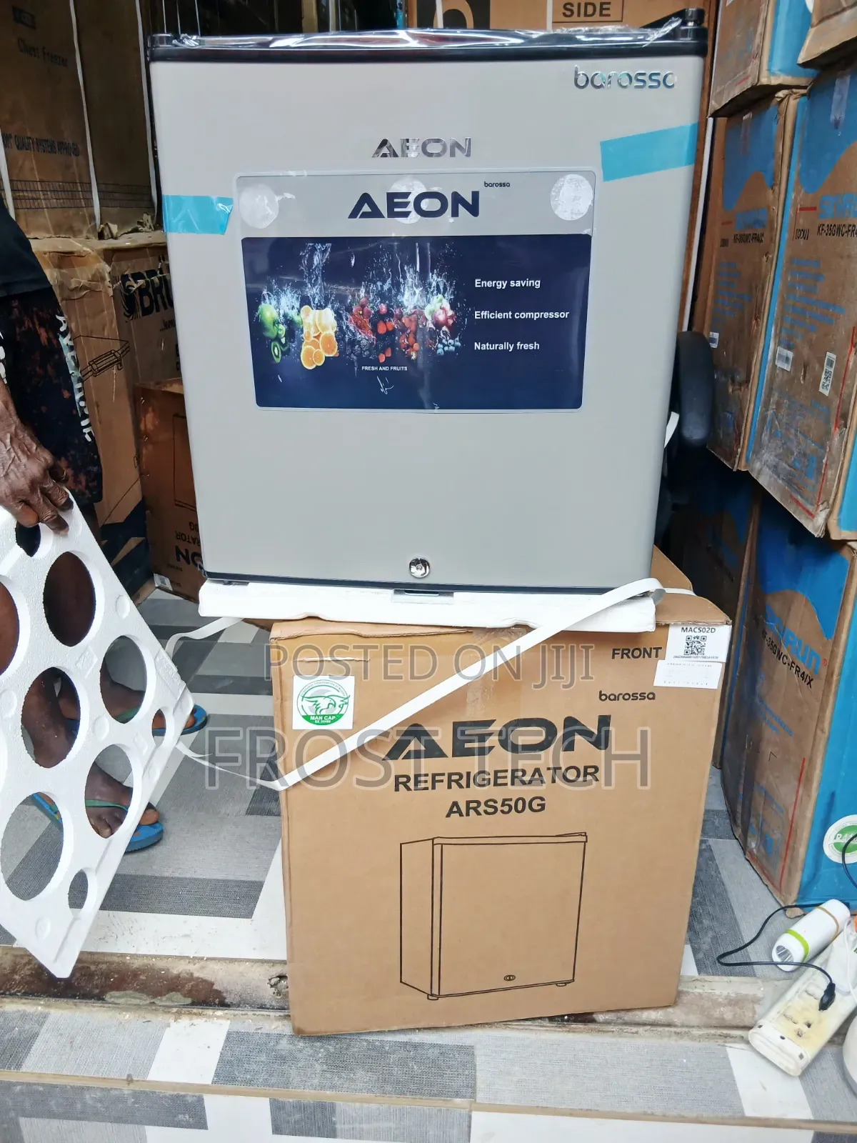 Aeon ARS50G Bedside Fridge With Small Freezer Inside.