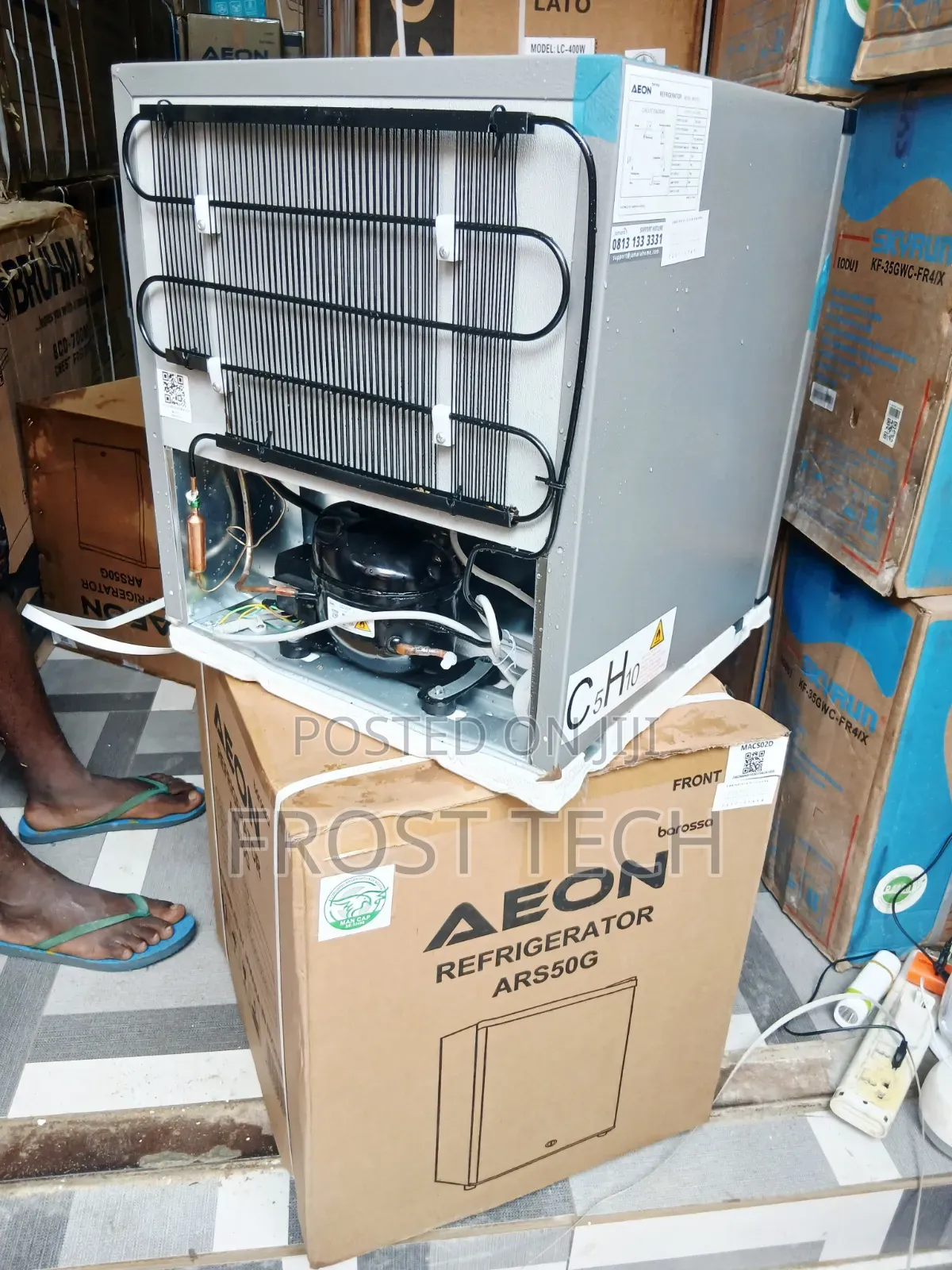 Aeon ARS50G Bedside Fridge With Small Freezer Inside.
