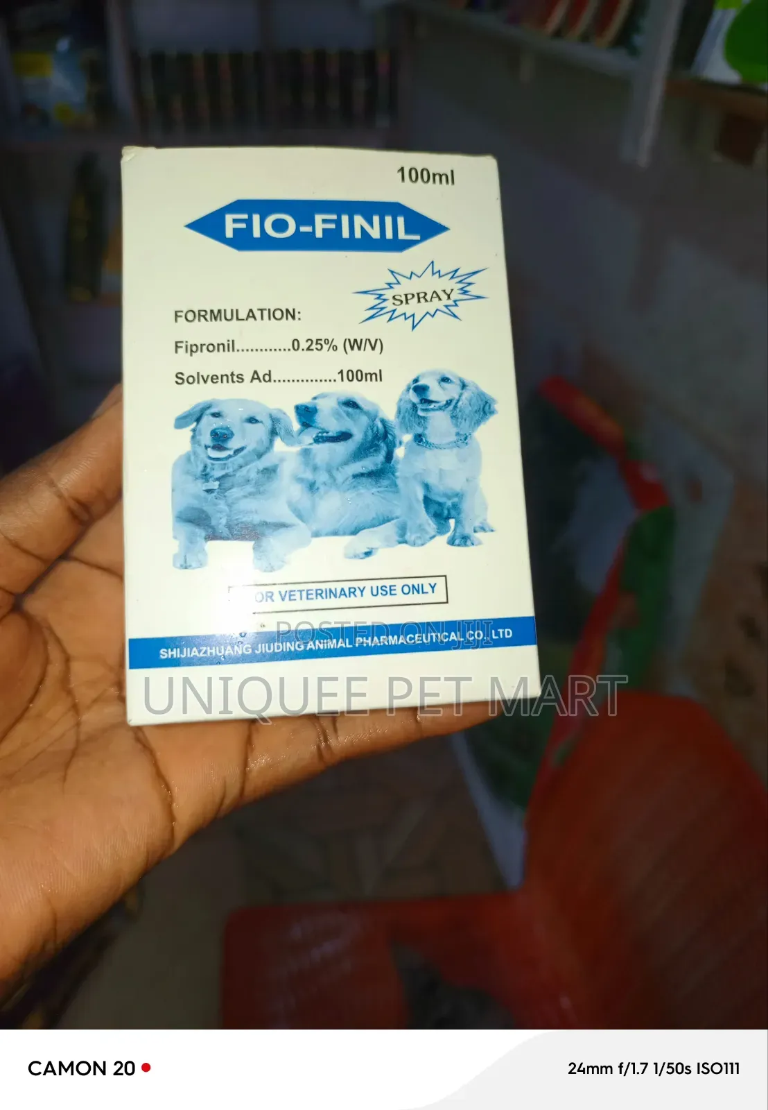 Fiofinil Dog Ticks Spray