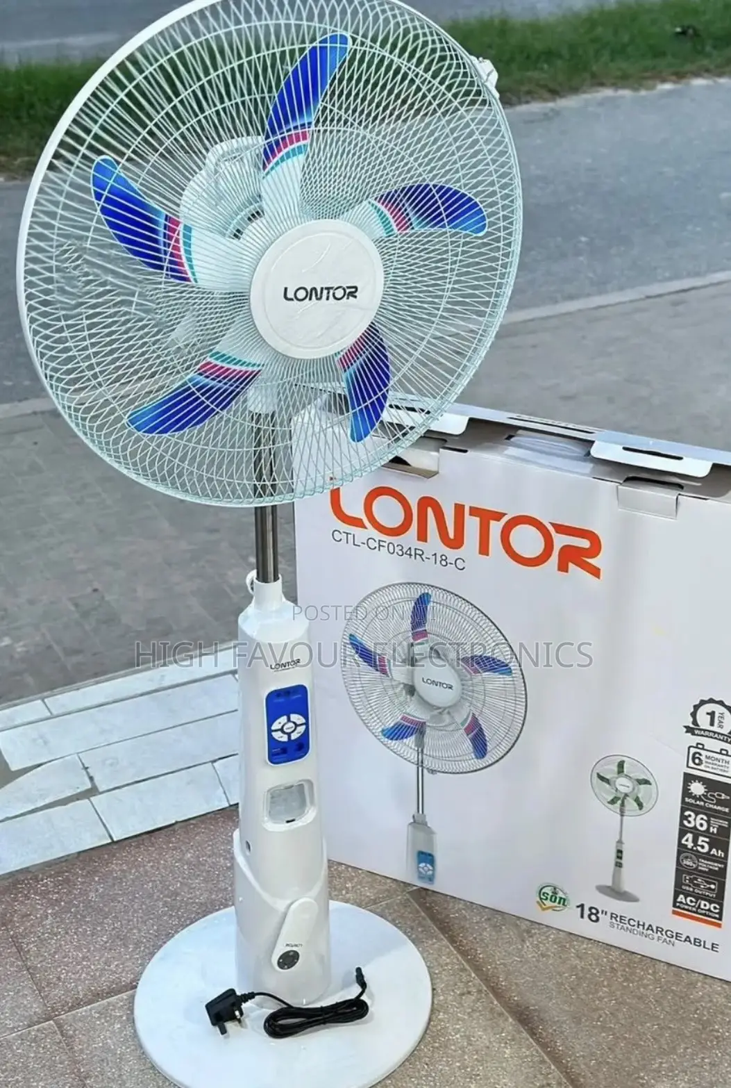 Lontor Rechargeable Fan 18 Inches