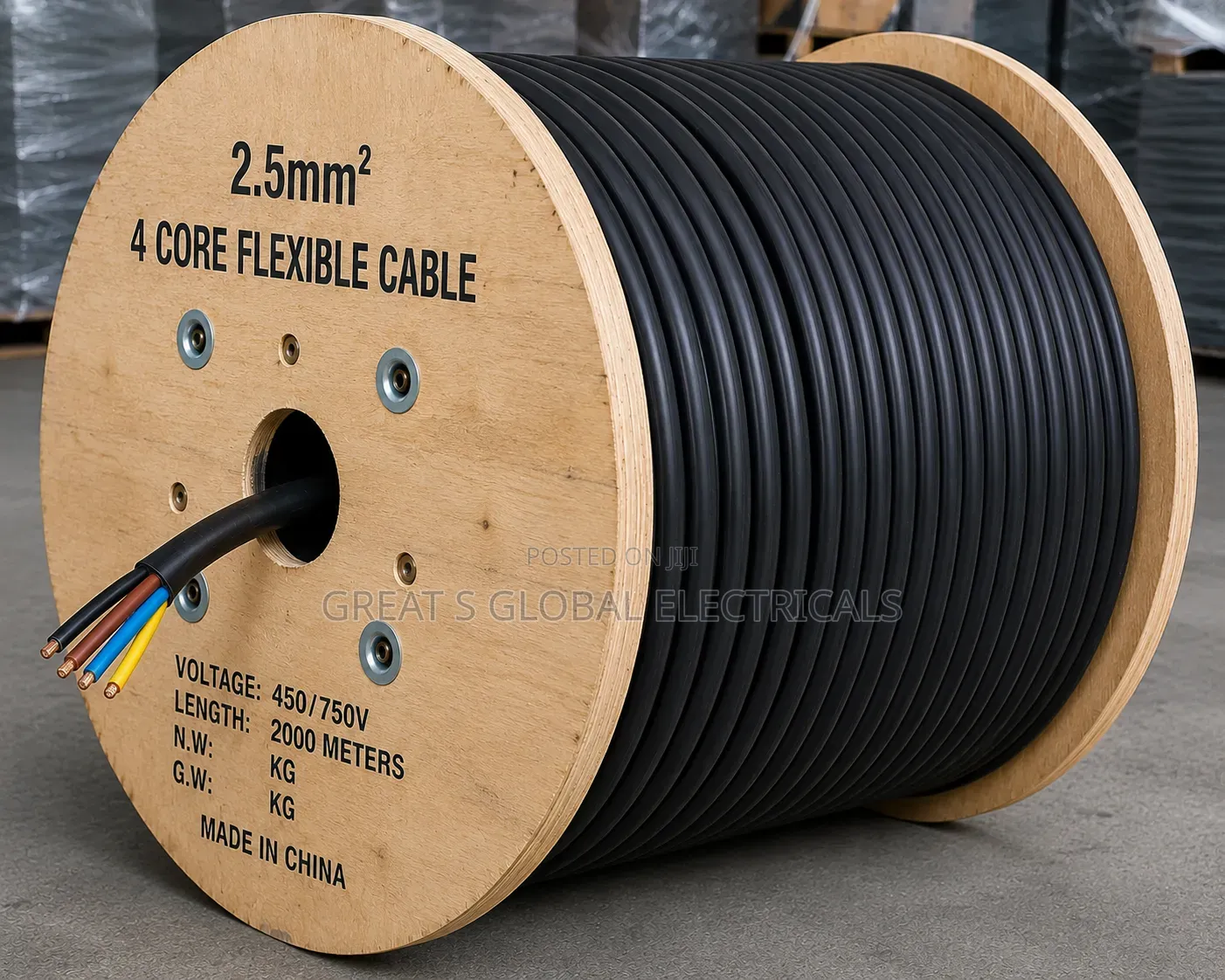 2.5mm2 4 Core Flexible Copper Cable