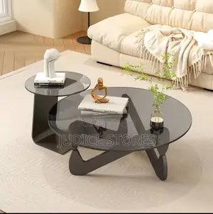 2in1 Italian Round Glass Center Table