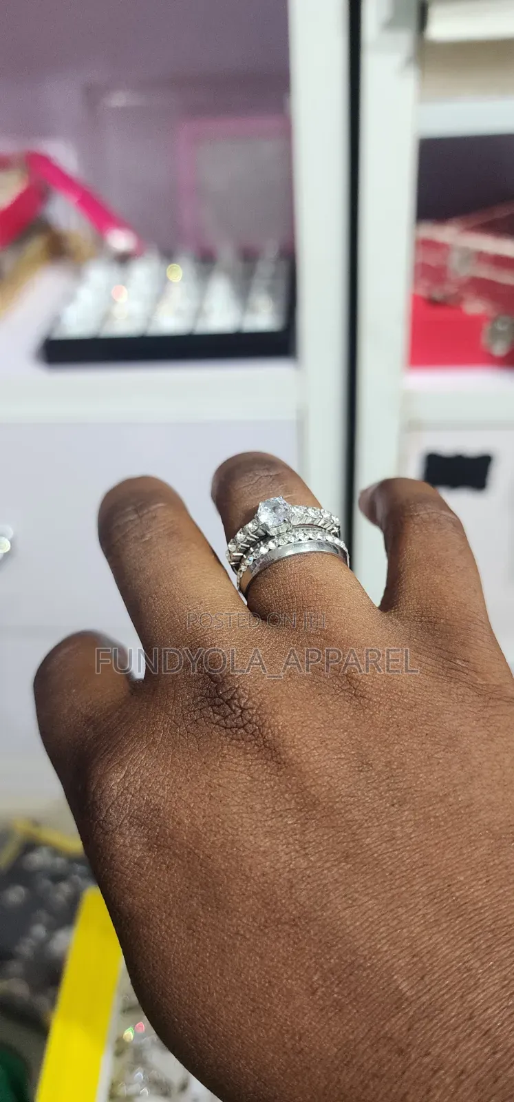 Trio Titanium Wedding Set
