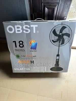 OBST 18-Inch Rechargeable Solar Stand Fan