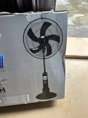 OBST 18-Inch Rechargeable Solar Stand Fan
