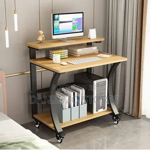 Modern-Styled Computer Desk With Wheels