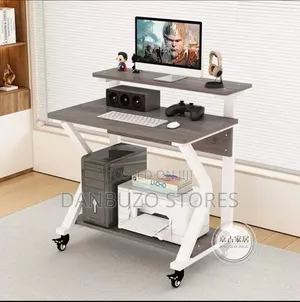 Modern-Styled Computer Desk With Wheels