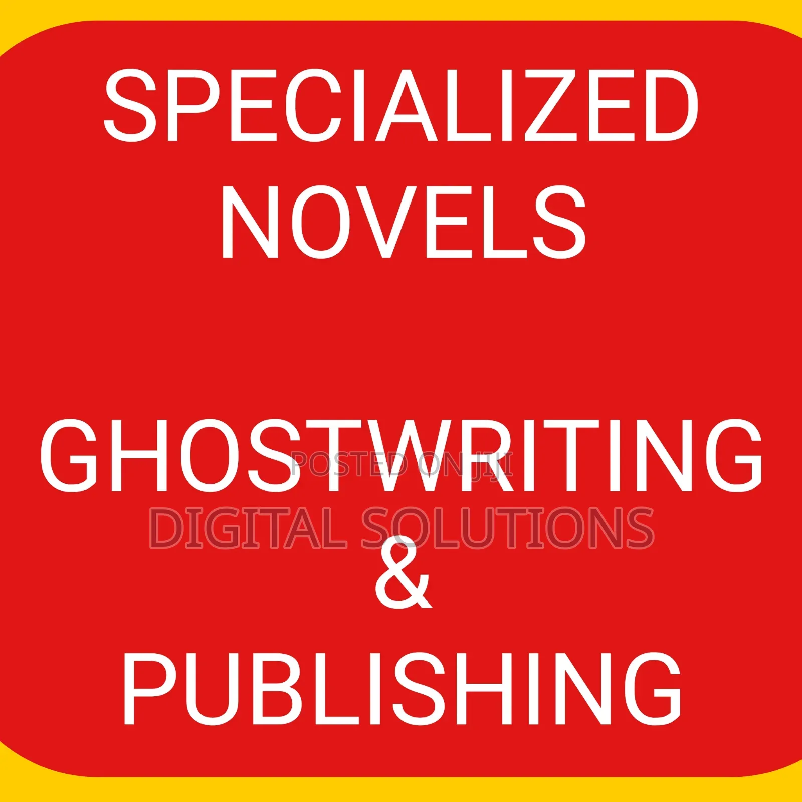 Specialized Novels Ghostwriting and Publishing.