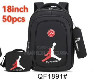 PL POWER 3-in-1 18-Inch School Backpack Set With Lunch Bag Case