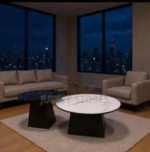 Round Marble Twin Center Table