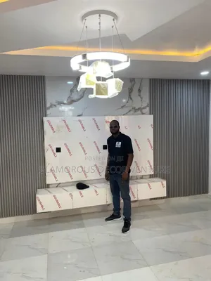 Luxury TV Console Feature Wall | Modern Interior Design in Nigeria