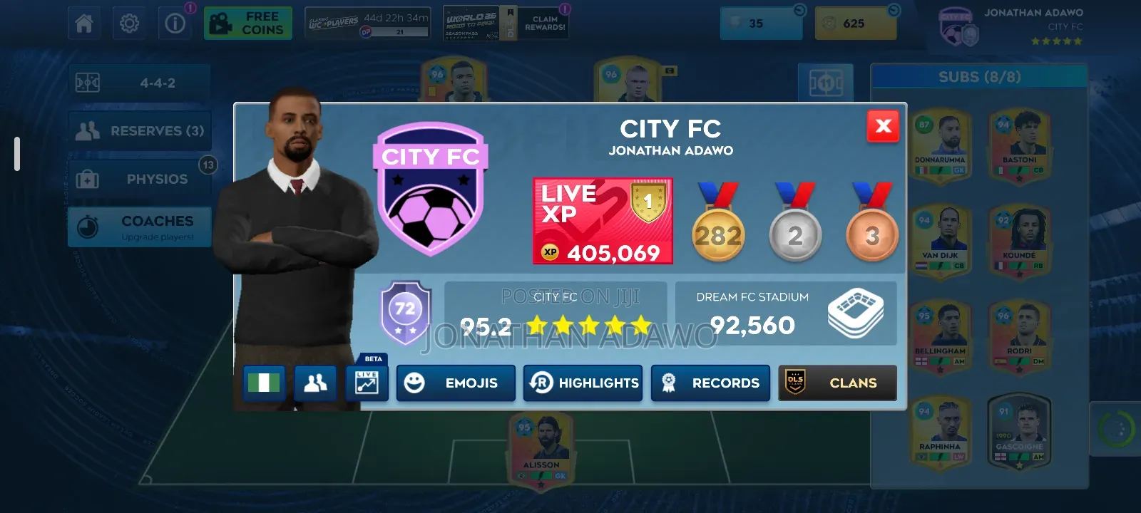 Fully Maxed DLS Account – 96 Mbappe Haaland Meta Squad