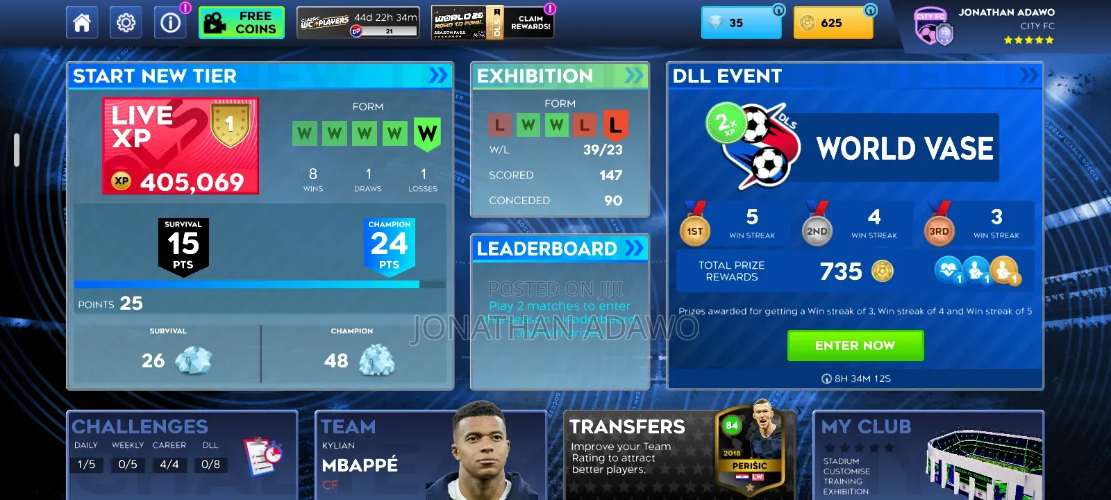 Fully Maxed DLS Account – 96 Mbappe Haaland Meta Squad