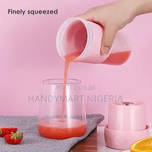 300ml Pink Wireless Portable Juicer Cup 10% OFF