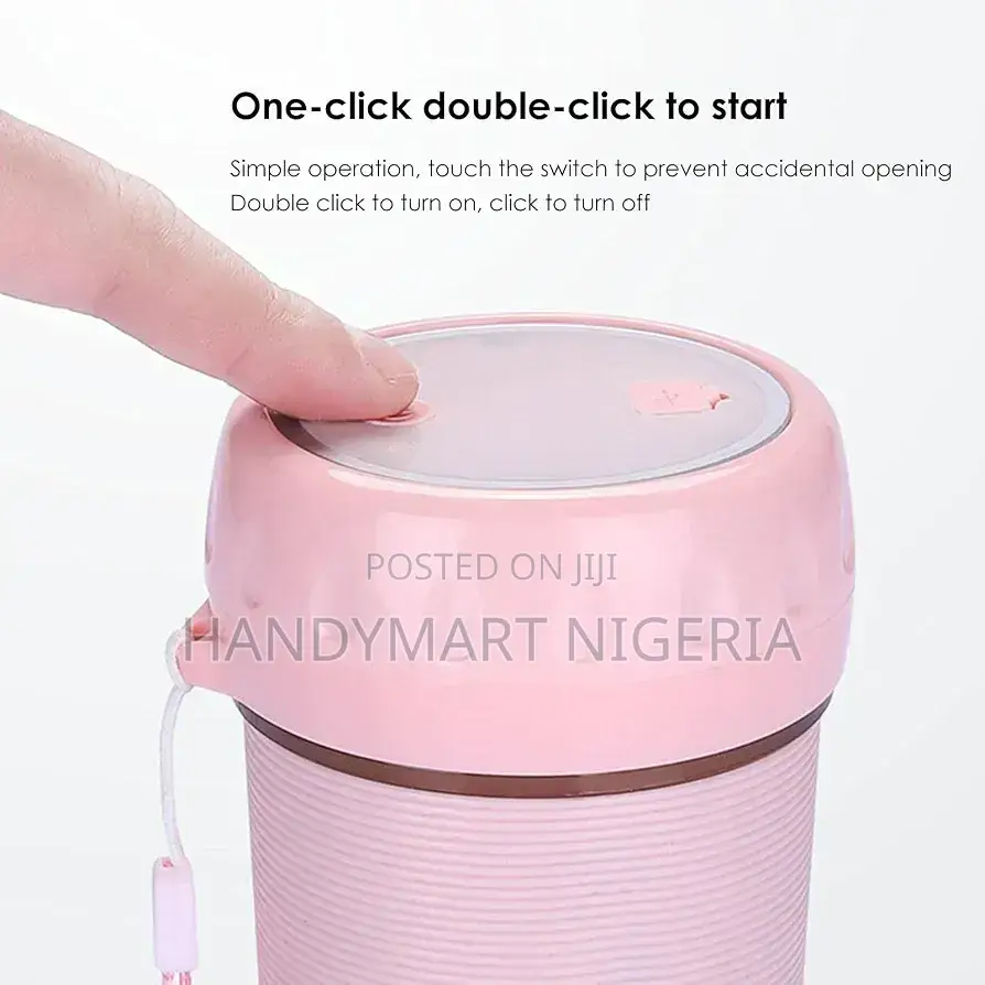 300ml Pink Wireless Portable Juicer Cup 10% OFF