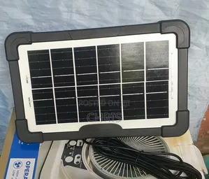 MDJD 6" Solar Fan With Led Light,2 Led Bulbs and Solar Panel