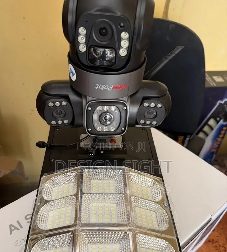 Original 3 Lens CCTV Camera + Solar Street Light