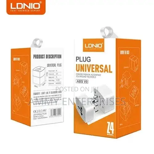 LDNIO Z4 Universal Plug Adapter - 6A Max for Worldwide Use