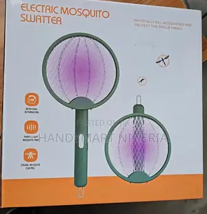 2-in-1 Foldable Mosquito Killer – 180° Adjustable Electric Fly Swatter