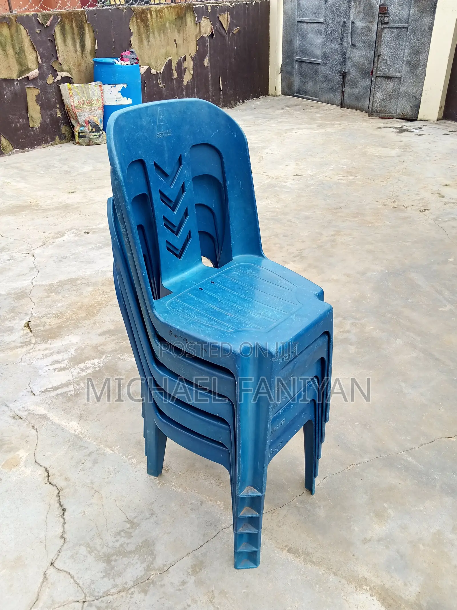 Beautiful Blue Plastic Chairs
