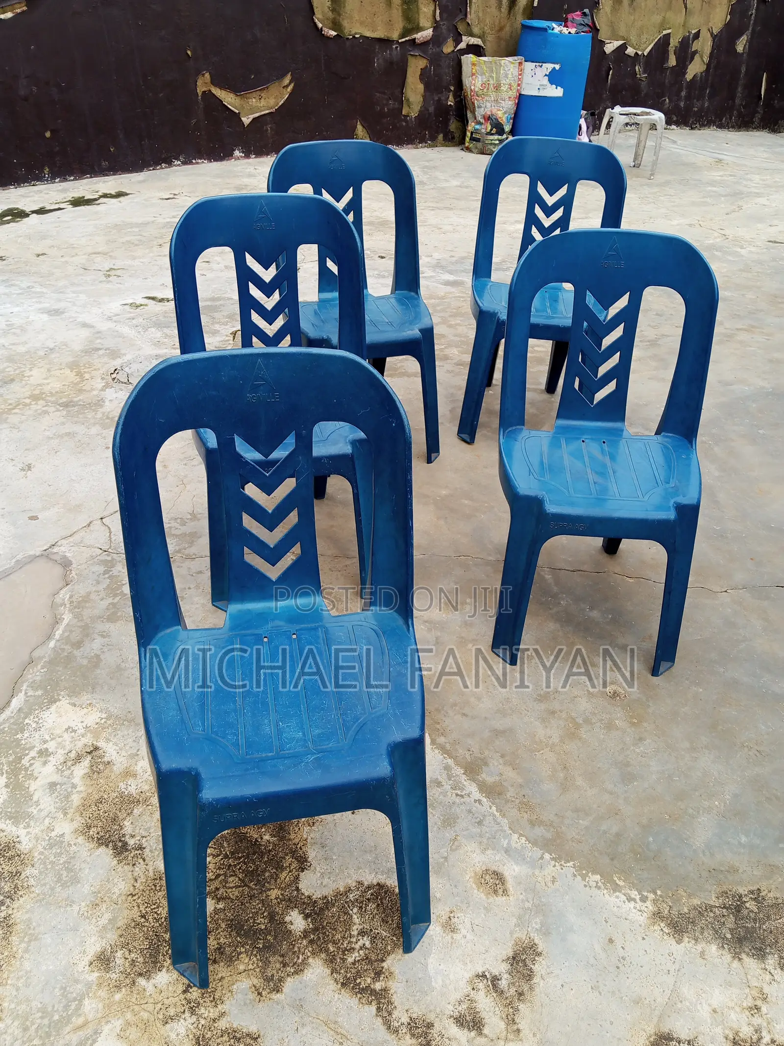 Beautiful Blue Plastic Chairs