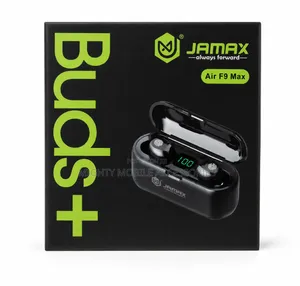 JAMAX Air F9 Max Wireless Earbuds – Buds+ | LED Display | Power Bank