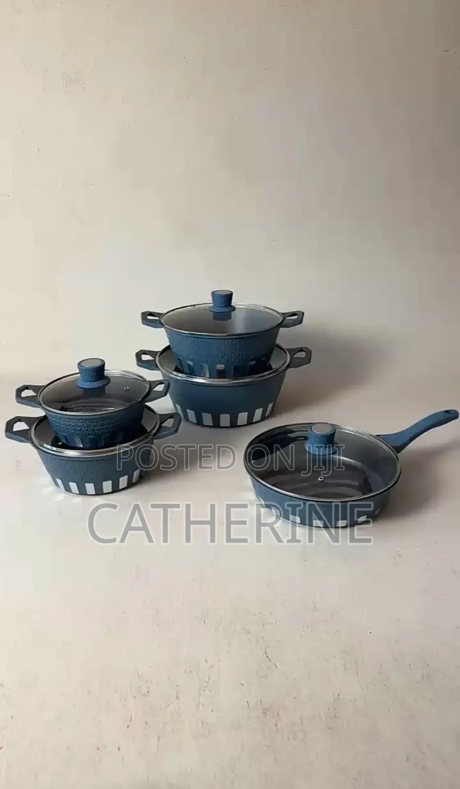 10-Piece Granite Cookware Set With Glass Lids