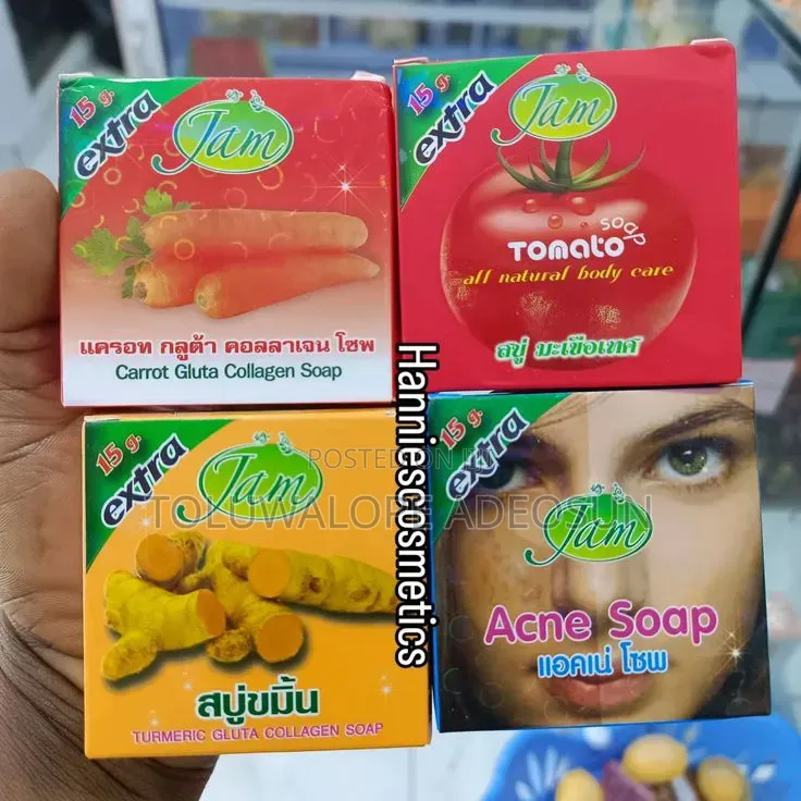 Jam Soaps, Tumeric, Tomato, Carrot and Acne Soap