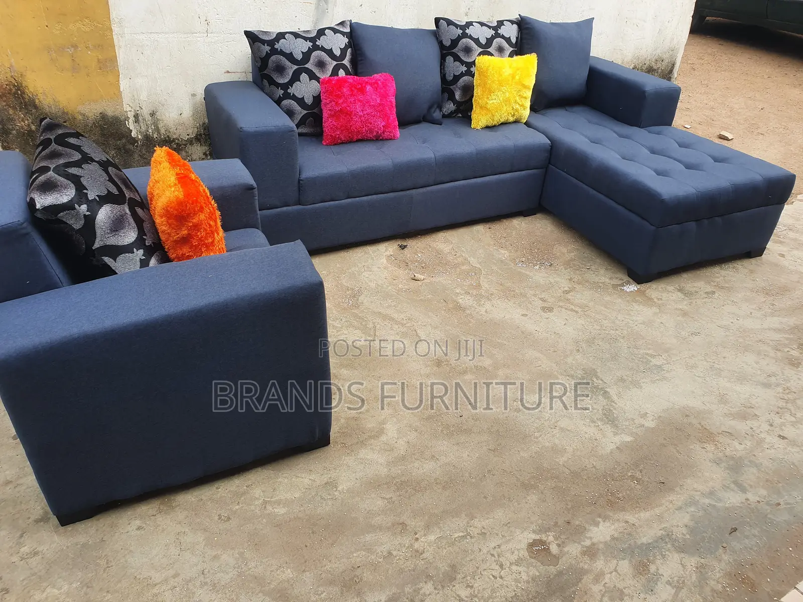 Quality Fabric Lshap Sofas With Single Seater