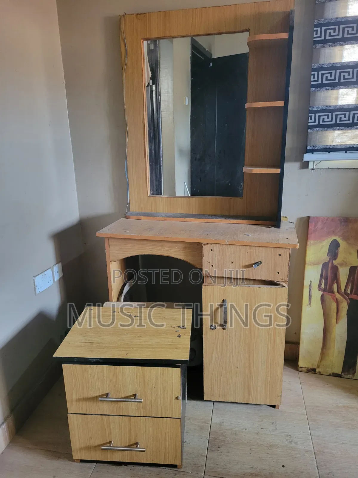 Mirror Shelf and Bedside Stood