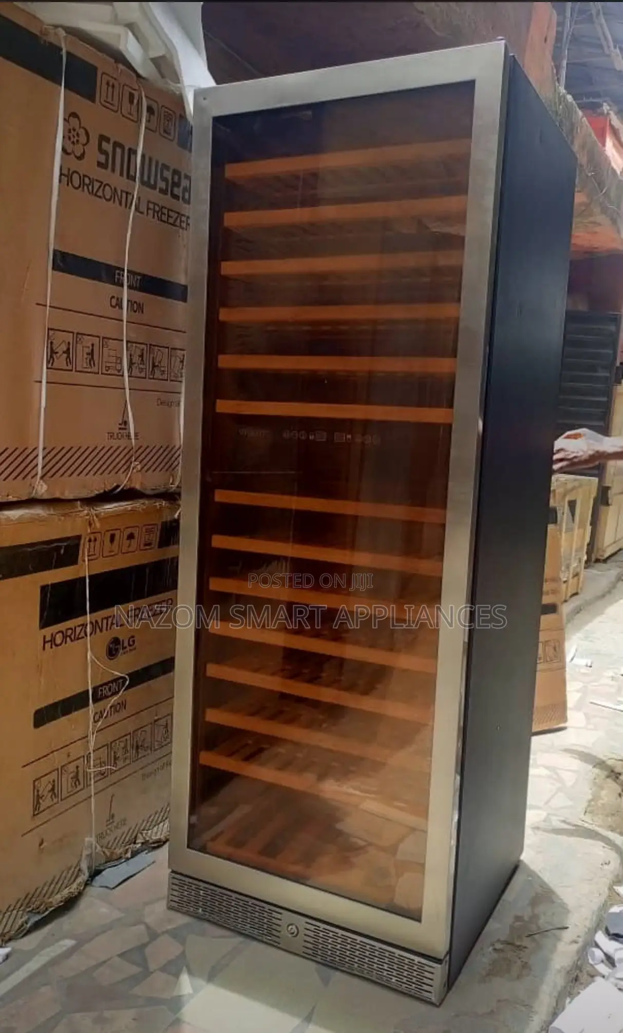 Tall Wooden Wine Chiller