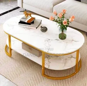 Modern Oval Center Table - White