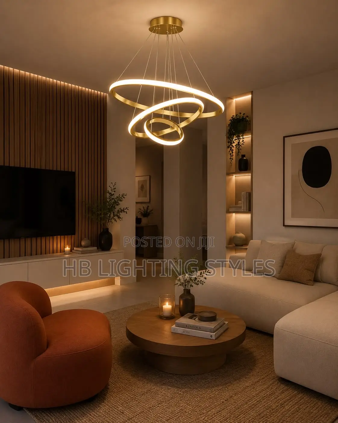 Led 3 Rings Chanderlier Light