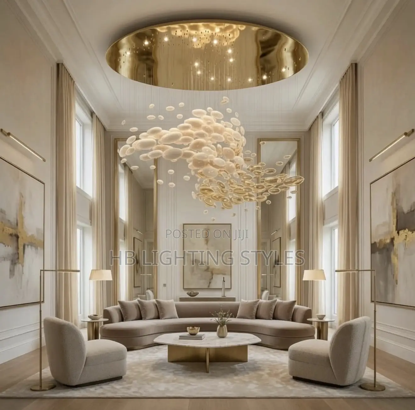 Creative Glass Ceramic Egg Chandelier