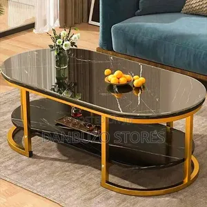 Aesthetic Oval Center Table - Black