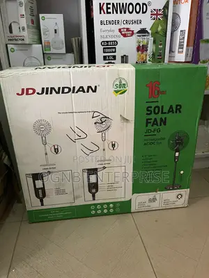 Jd Jindian Rechargeable Solar Fan With Panel and Bulb