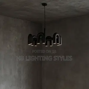New U Black or Ash Rotatable Water Pipe Chandelier Light