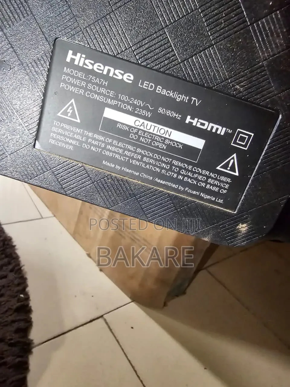 Hisense 75inches 
A7h Series Uhd
 Smart TV.
Barely New . No Defects