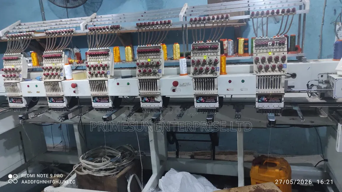 Fairly Used 6-Head Embroidery/Monogramming Machine Fully Functional