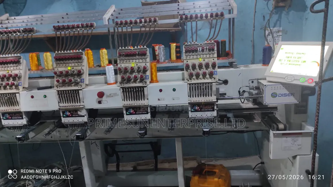 Fairly Used 6-Head Embroidery/Monogramming Machine Fully Functional