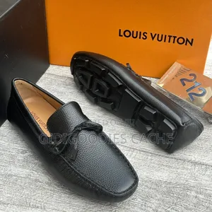 Pebbled Leather Bow Driver Shoes for Men in Size 40-46