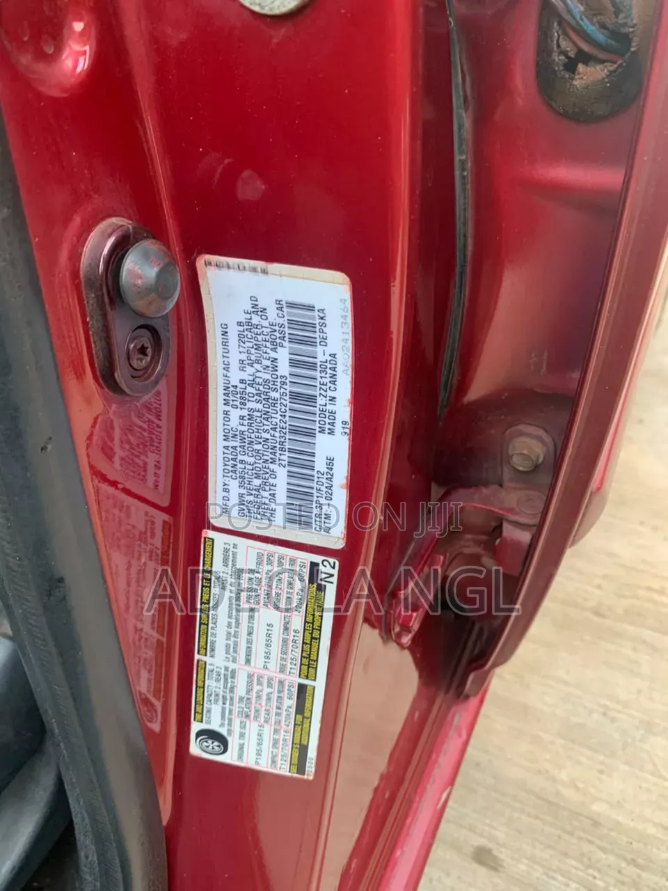 Toyota Corolla 2004 Red