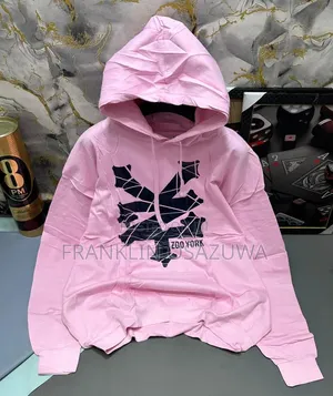 Zoo York Premium Graphic Hoodie for Men – Pink | Soft Cotton