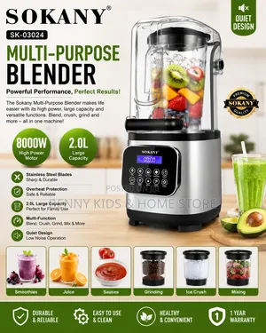 Sokany Sk-03024 Multi-Purpose Blender (8000w, 2.0l)