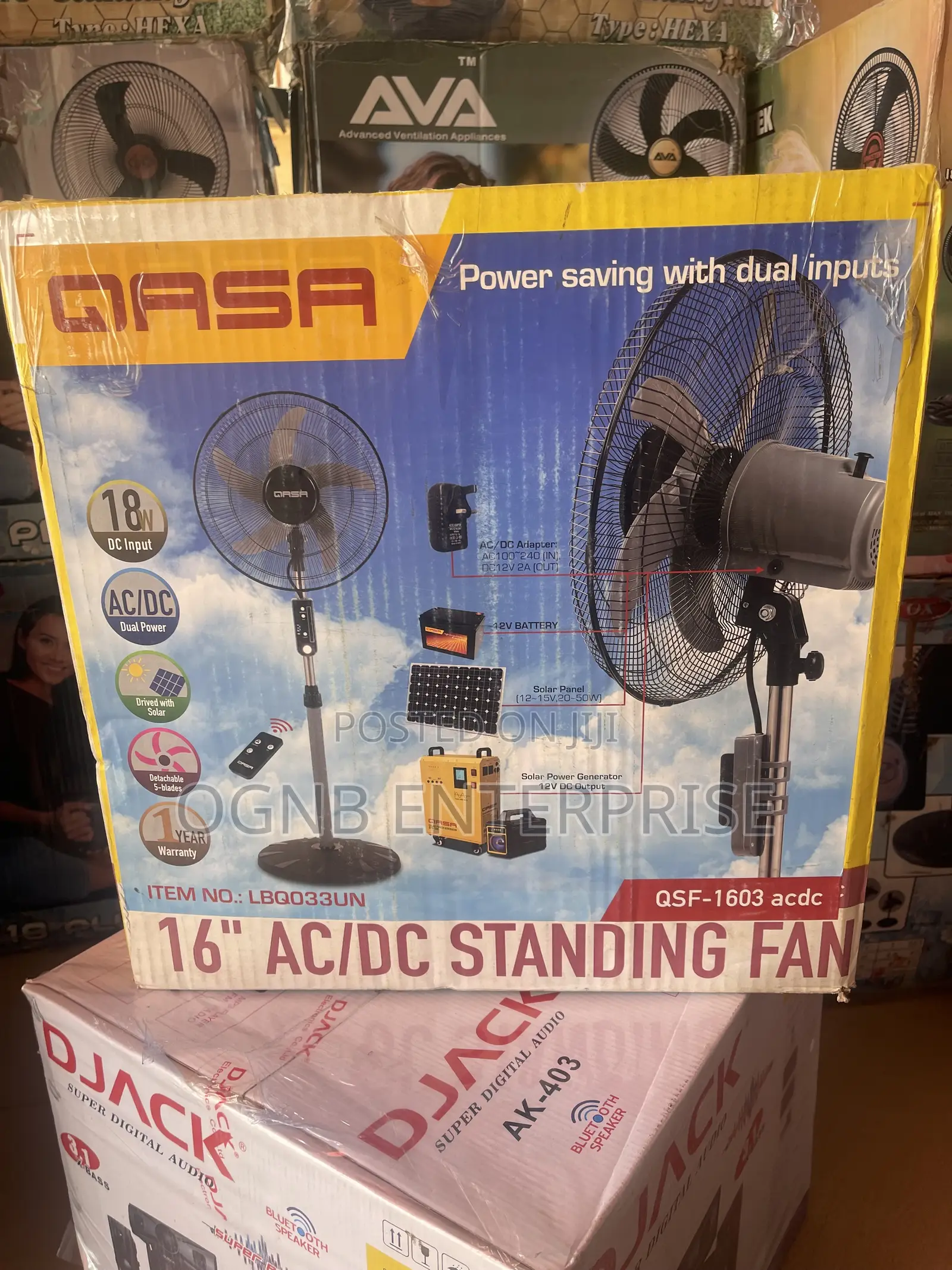 Qasa 16'' AC/Dc Standing Fan