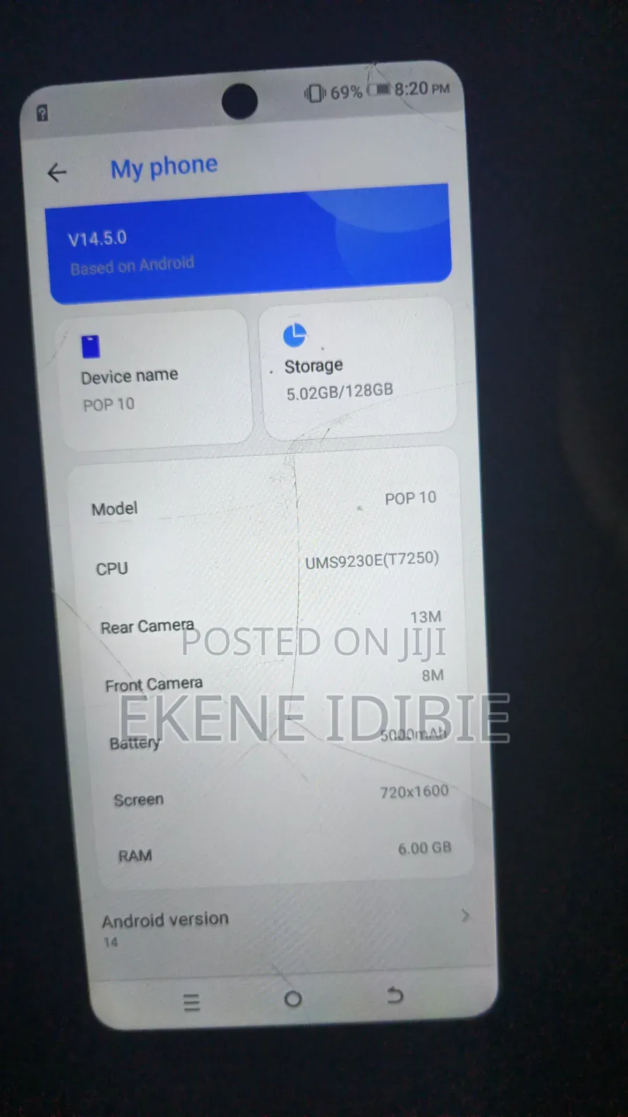 Tecno Pop 10 64 GB Blue