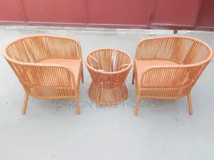 Quality Outdoor Table With Glass Top and Two Seaters